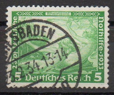 Michel Nr. 501 A, Deutsche Nothilfe 5 + 2 Pf. gestempelt.